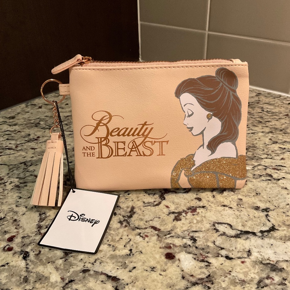 Disney Beauty and the Beast Wristlet Wallet Sparkles